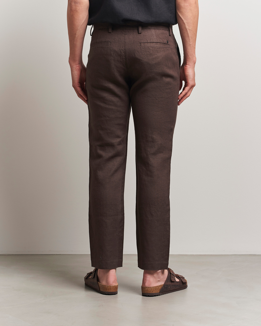 Men | Trousers | NN07 | Theo Linen Trousers Coffee