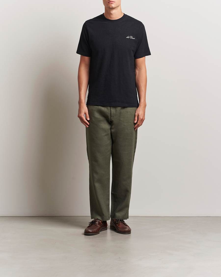 Men | Trousers | NN07 | Aden Regular Fit Linen Trousers Croc Green
