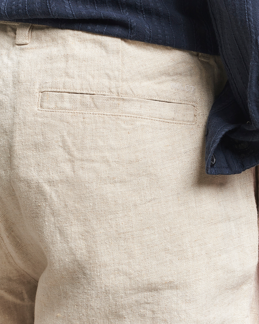 Men | Trousers | NN07 | Aden Regular Fit Linen Chinos Oat