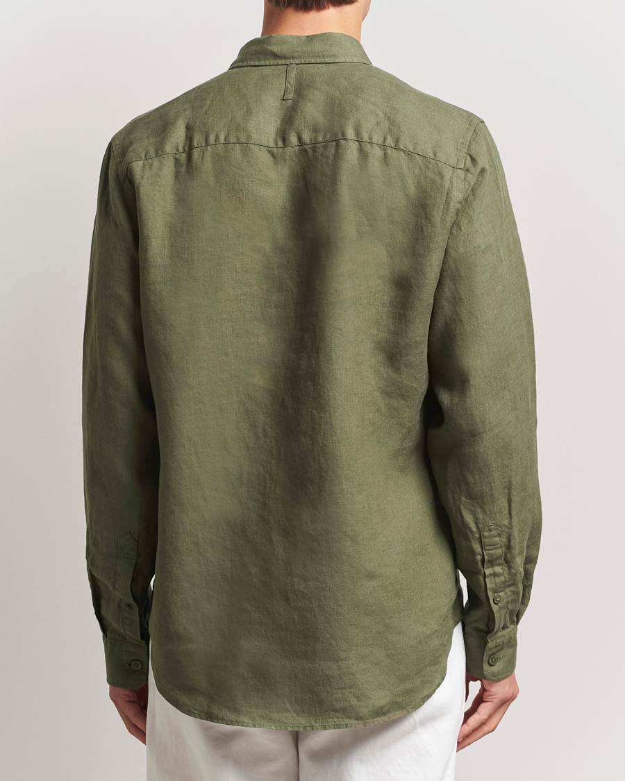 Men | Shirts | NN07 | Arne Linen Button Down Shirt Capers Green