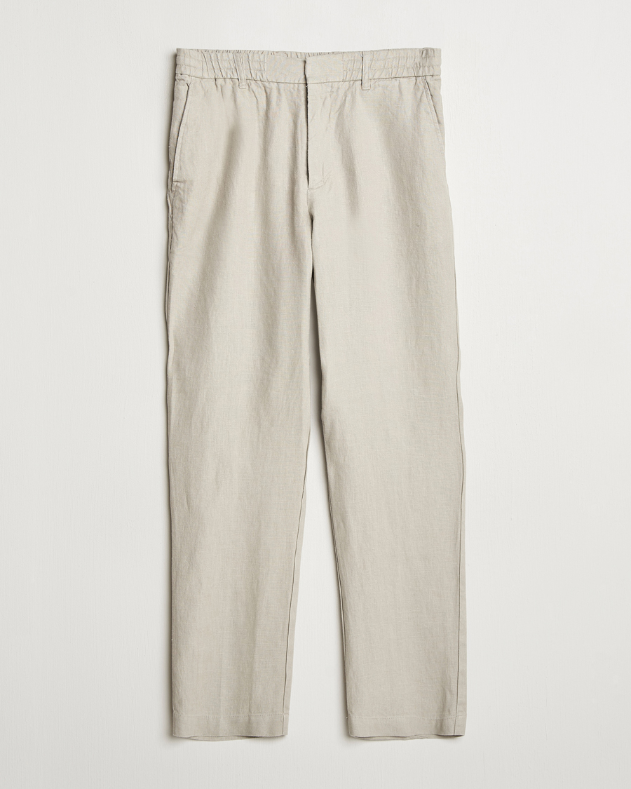 Men | Trousers | NN07 | Billie Linen Drawstring Trousers Fog