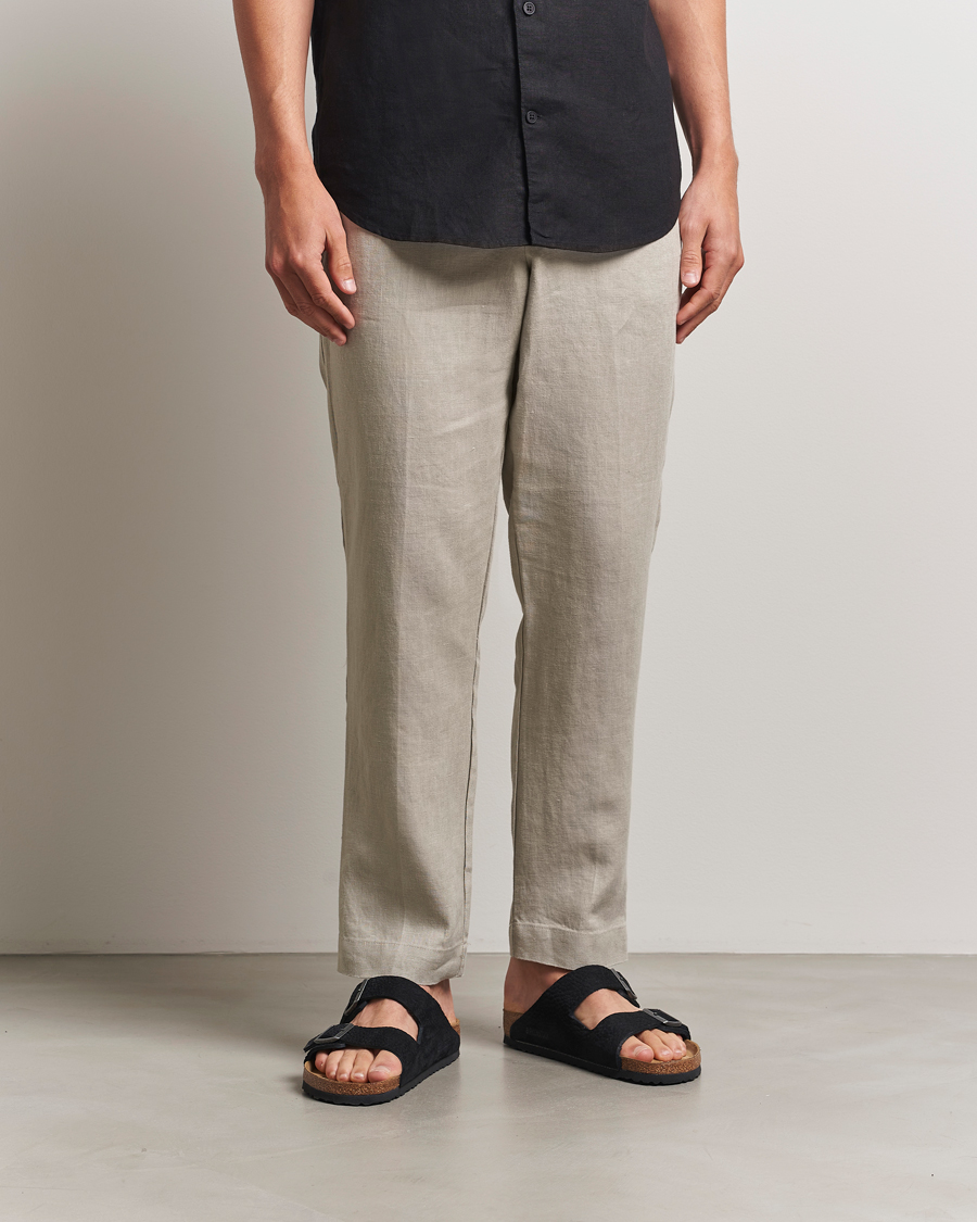 Men | Trousers | NN07 | Billie Linen Drawstring Trousers Fog