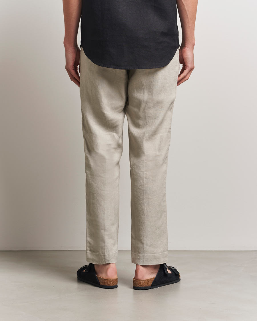 Men | Trousers | NN07 | Billie Linen Drawstring Trousers Fog