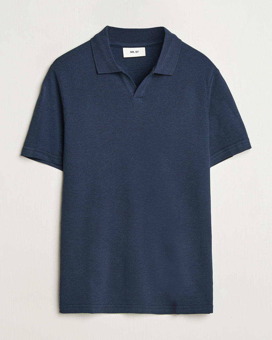 Men | Polo Shirts | NN07 | Paul Cotton/Lyocell Polo Navy Blue