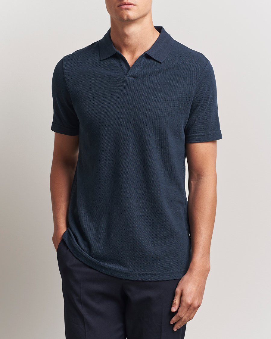 Men | Polo Shirts | NN07 | Paul Cotton/Lyocell Polo Navy Blue