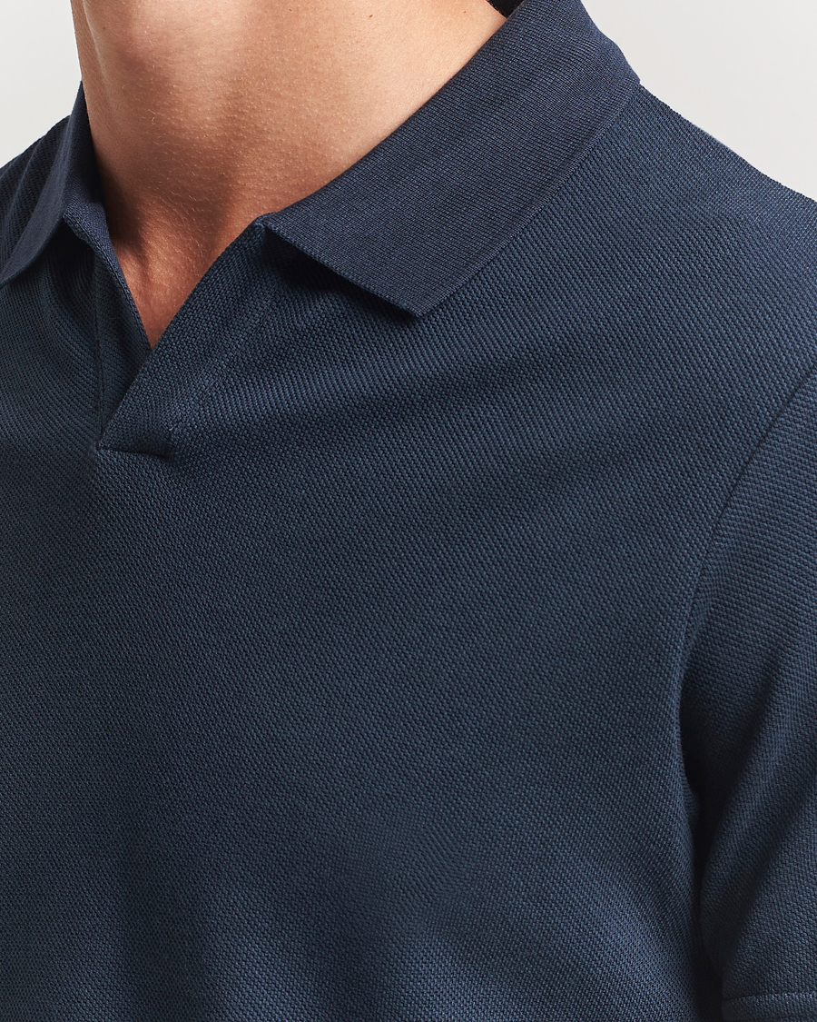 Men | Polo Shirts | NN07 | Paul Cotton/Lyocell Polo Navy Blue