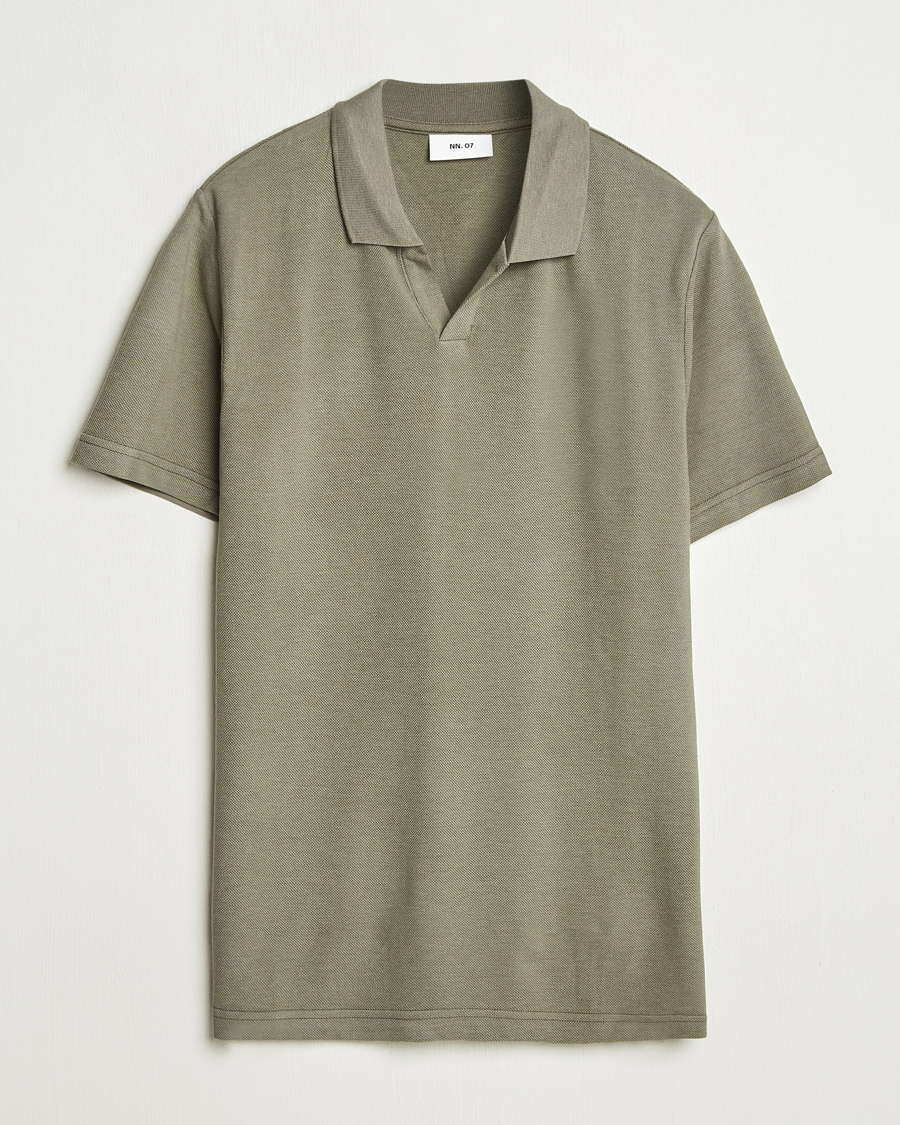 Men | Polo Shirts | NN07 | Paul Cotton/Lyocell Polo Capers Green