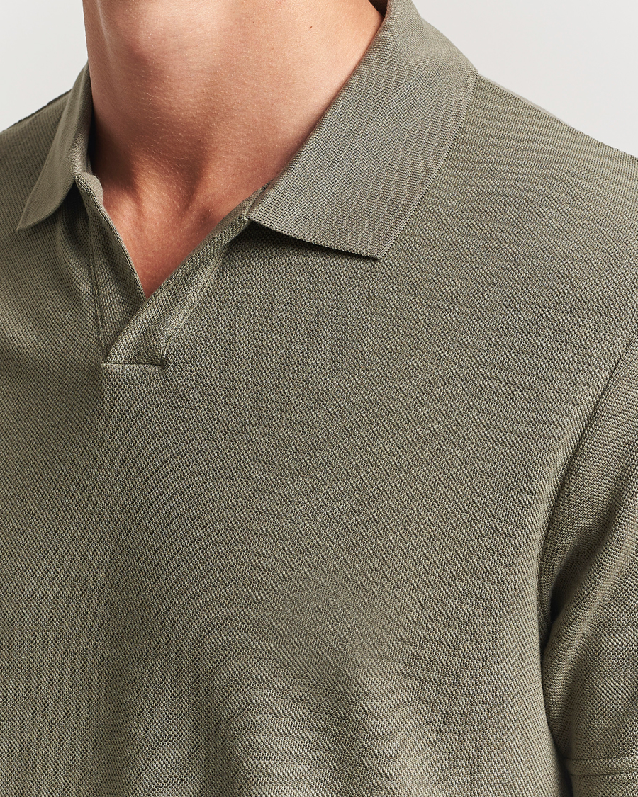 Men | Polo Shirts | NN07 | Paul Cotton/Lyocell Polo Capers Green