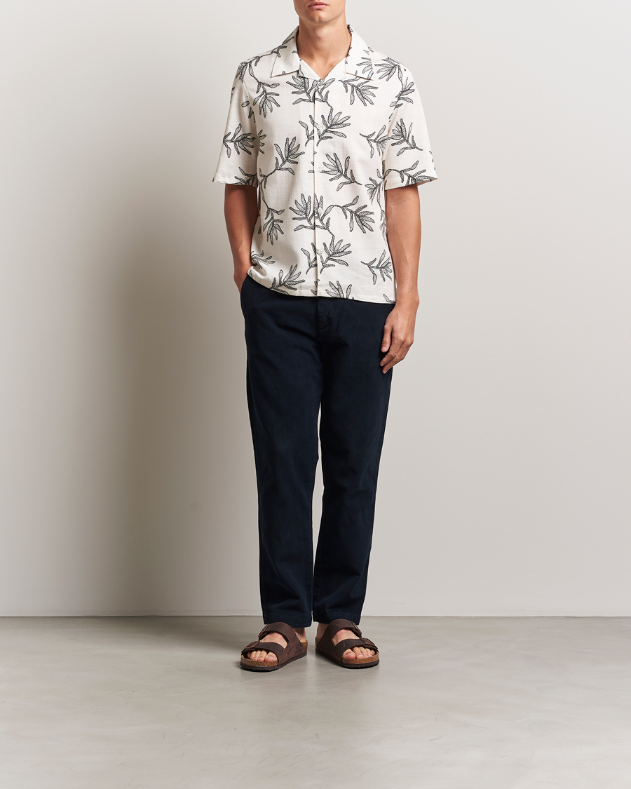 Men | Shirts | NN07 | Ole Printed Cotton/Lyocell Resort Shirt Off White