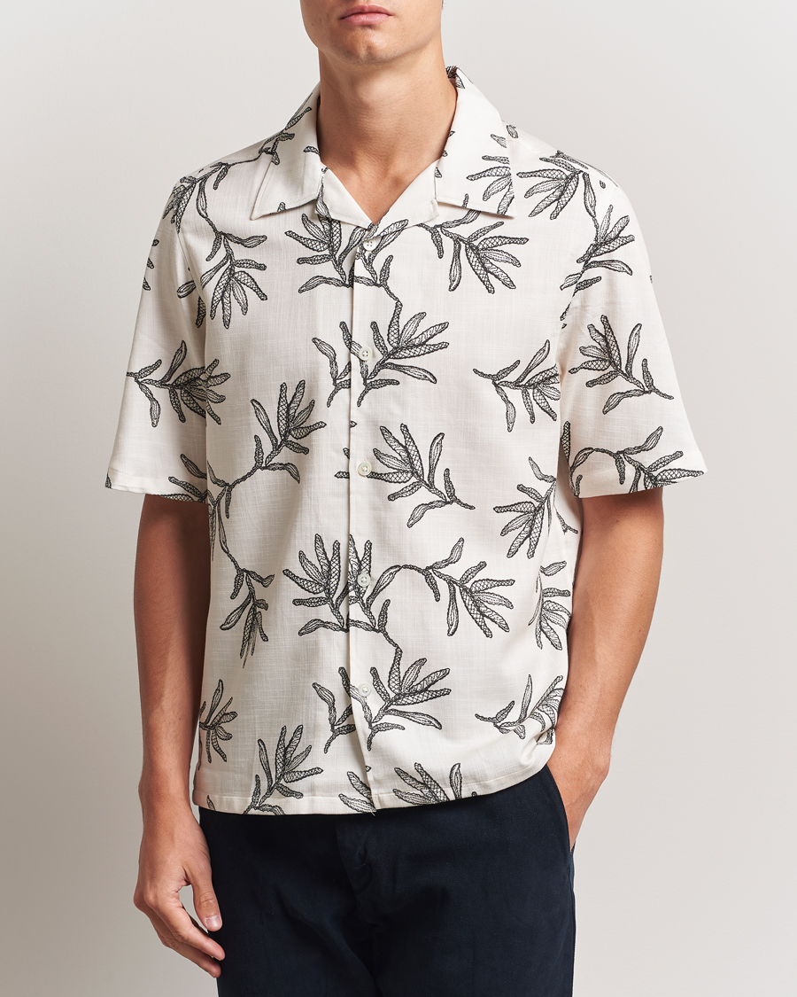 Men | Shirts | NN07 | Ole Printed Cotton/Lyocell Resort Shirt Off White