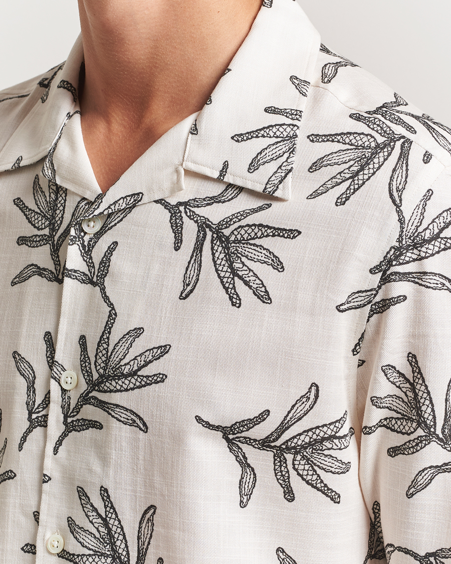 Men | Shirts | NN07 | Ole Printed Cotton/Lyocell Resort Shirt Off White