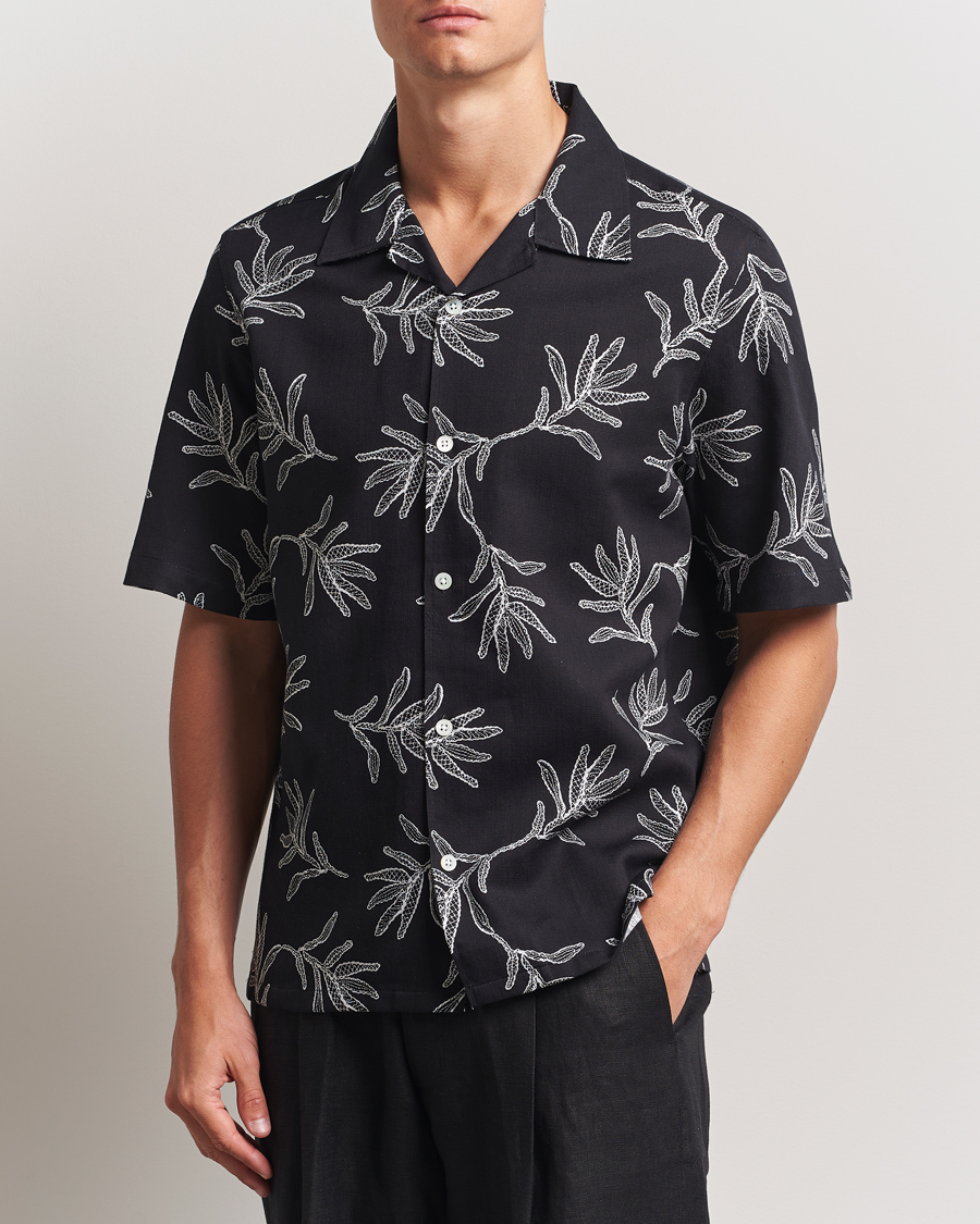 Men | Shirts | NN07 | Ole Printed Cotton/Lyocell Resort Shirt Black