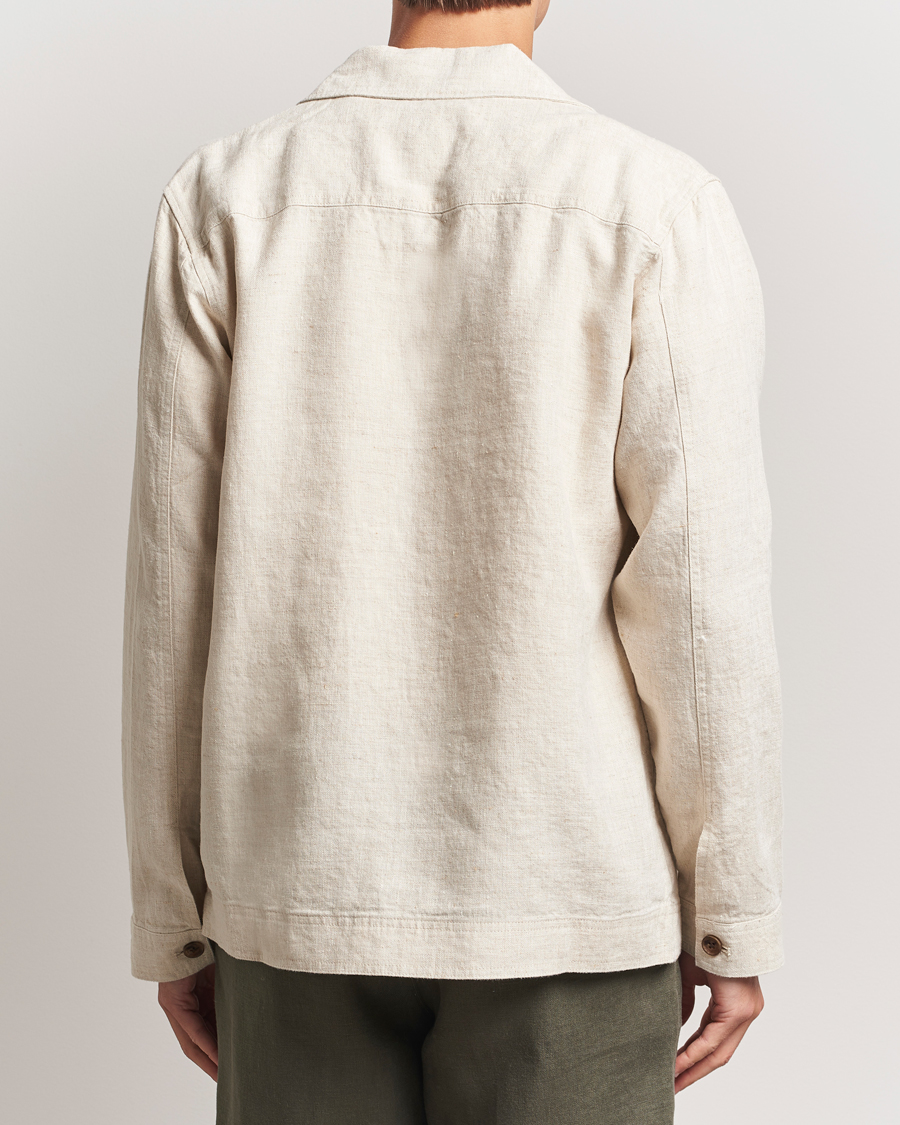 Men | Shirts | NN07 | Olav Linen Overshirt Oat