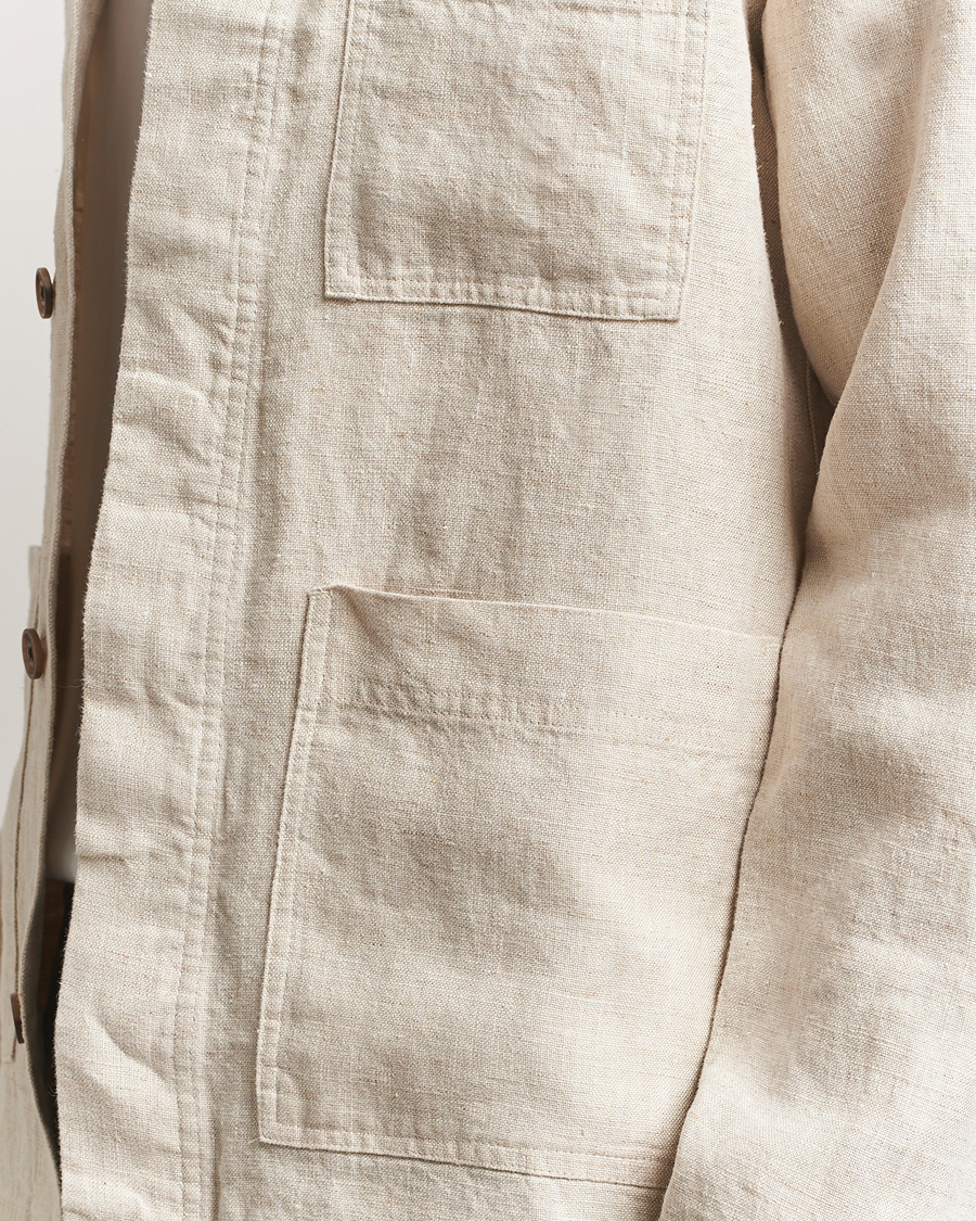Men | Shirts | NN07 | Olav Linen Overshirt Oat