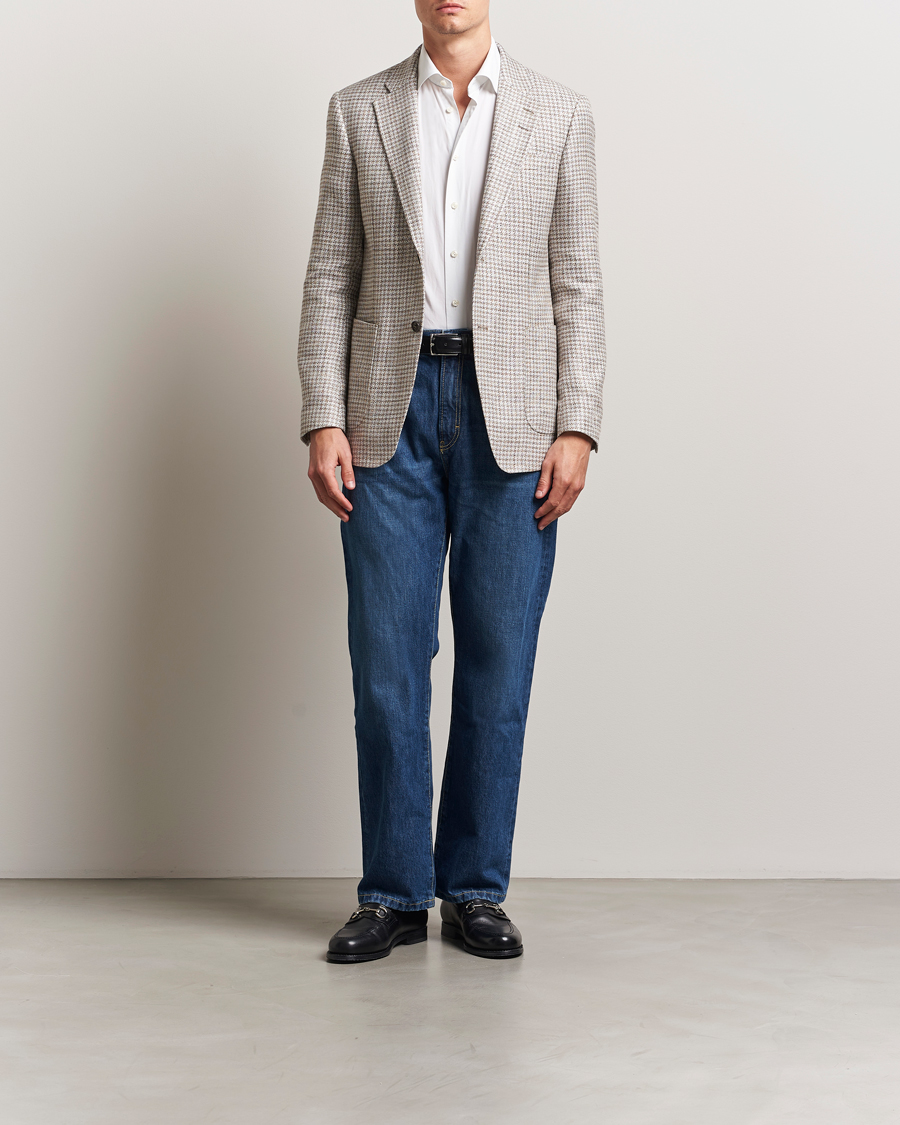 Men | Blazers | Tiger of Sweden | Justin Viscose/Linen Pepita Blazer Tehina