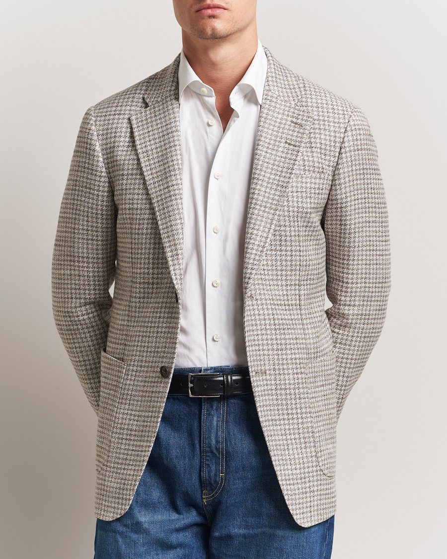 Men | Blazers | Tiger of Sweden | Justin Viscose/Linen Pepita Blazer Tehina
