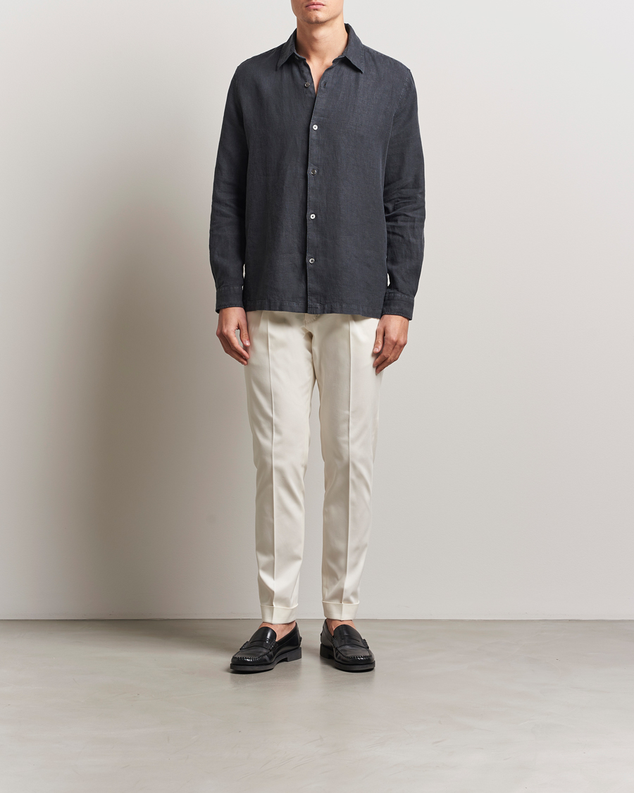 Men | Trousers | Tiger of Sweden | Tenuta Pleated Cotton Trousers Soft White