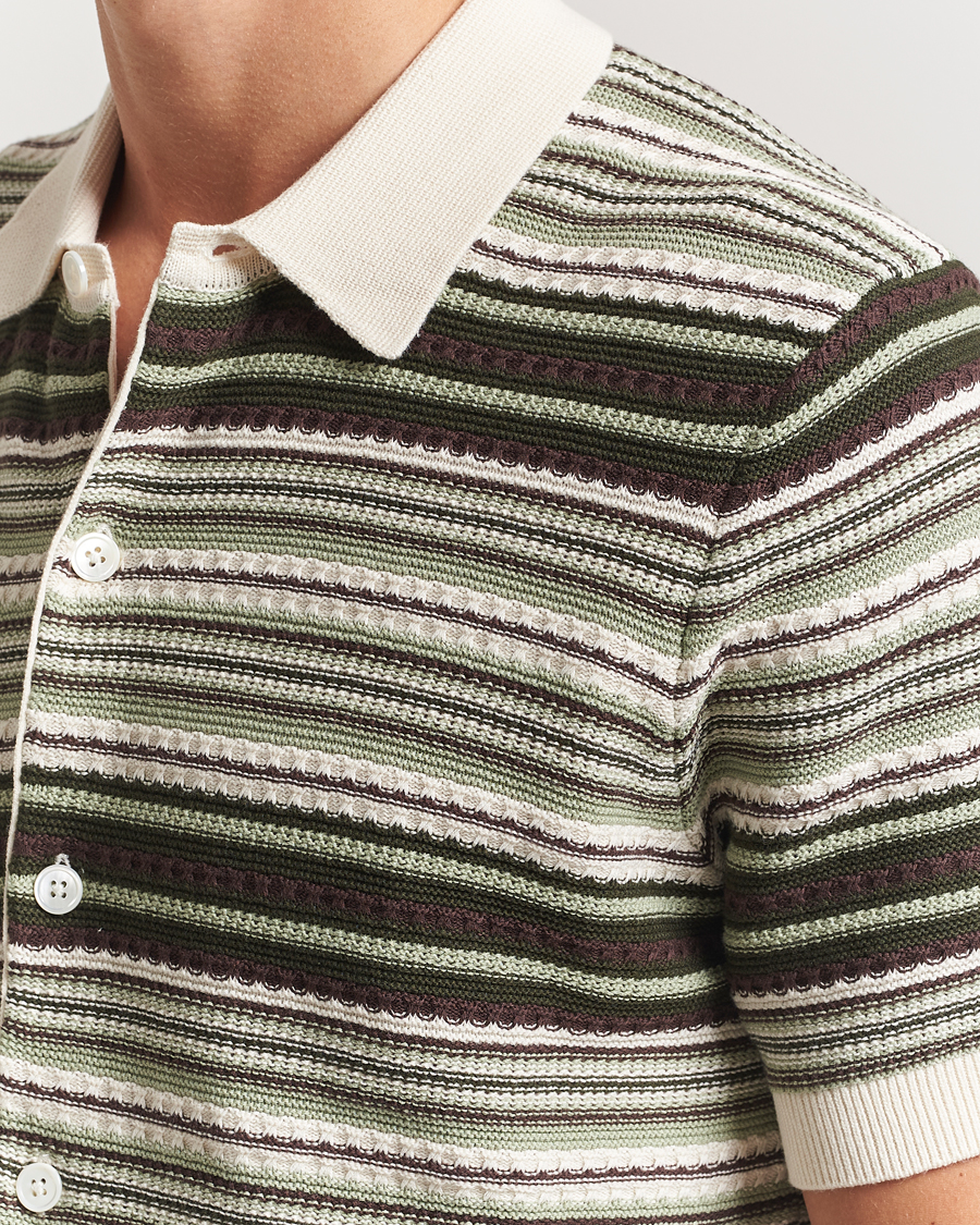 Men | Shirts | NN07 | Nolan Knitted Striped Short Sleeve Shirt Multi