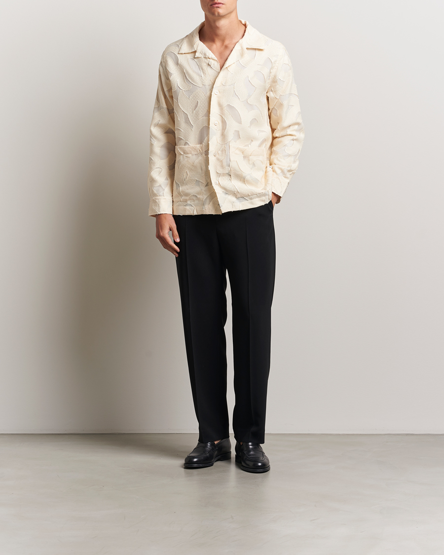 Men | Shirts | NN07 | Hank Fil-Coupé Jacquard Overshirt Off White