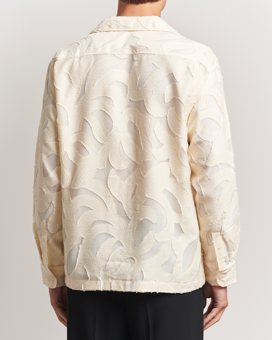 Men | Shirts | NN07 | Hank Fil-Coupé Jacquard Overshirt Off White