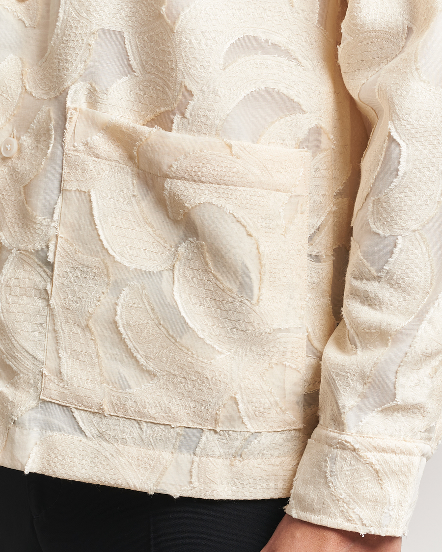 Men | Shirts | NN07 | Hank Fil-Coupé Jacquard Overshirt Off White