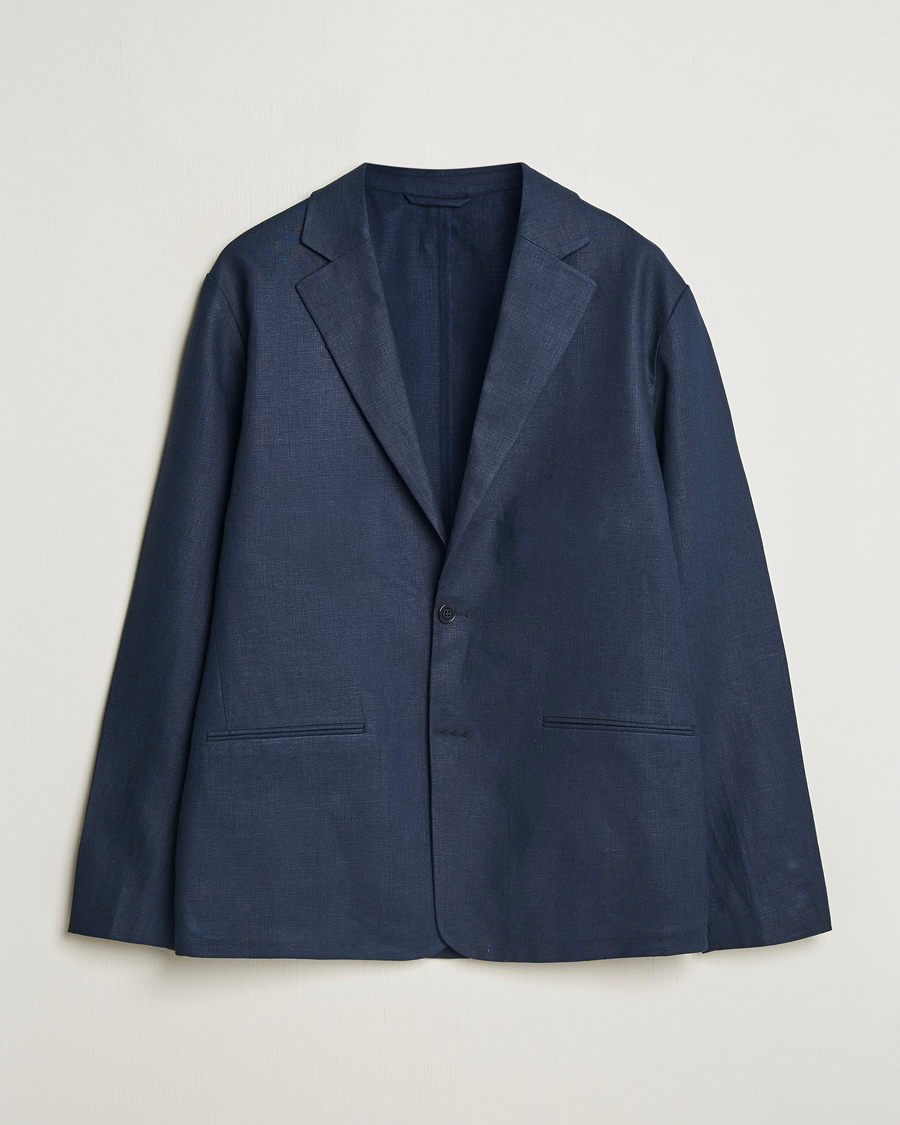 Men | Blazers | NN07 | Timo Linen Blazer Navy Blue