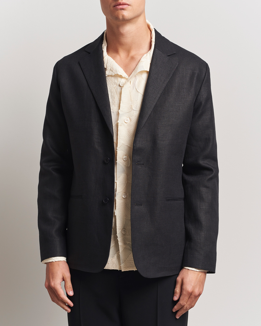 Men | Blazers | NN07 | Timo Linen Blazer Black