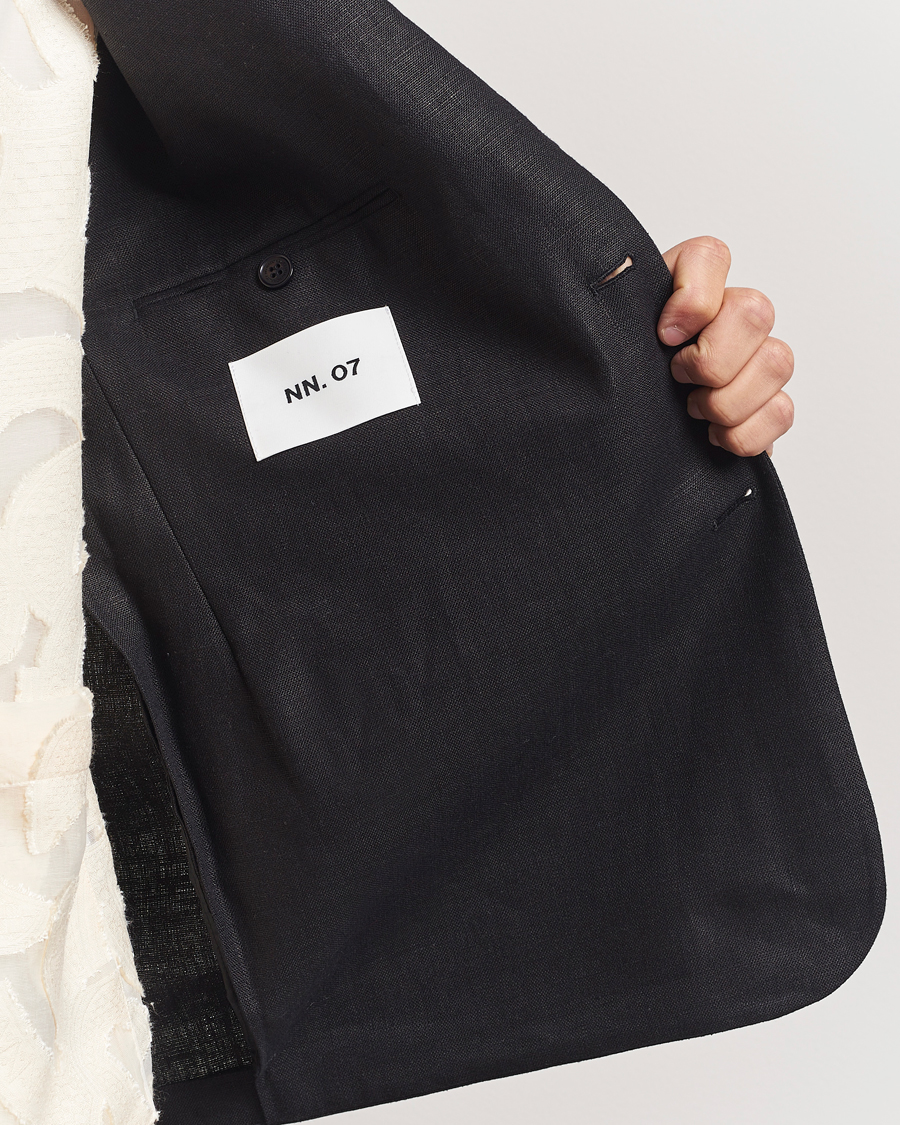 Men | Blazers | NN07 | Timo Linen Blazer Black