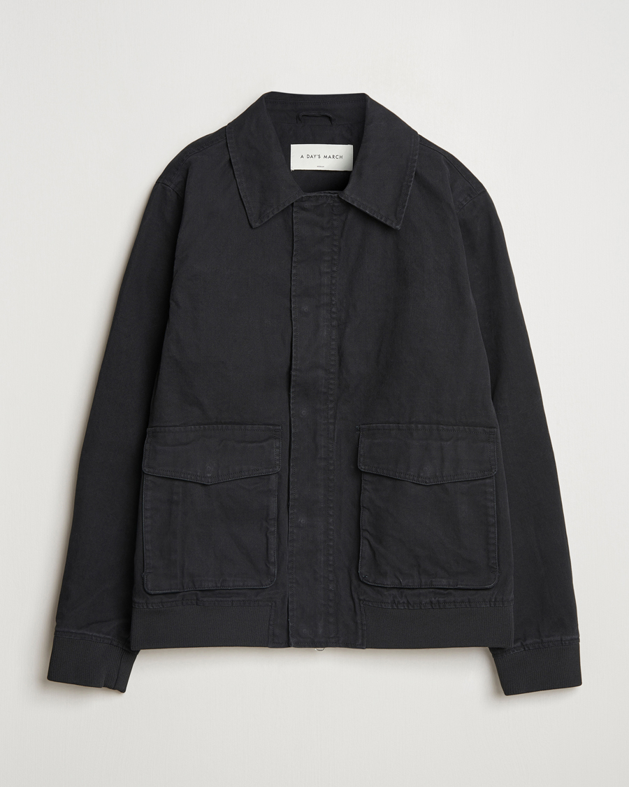 Men | Coats & Jackets | A Day's March | Bader Cotton Flight Jacket Black