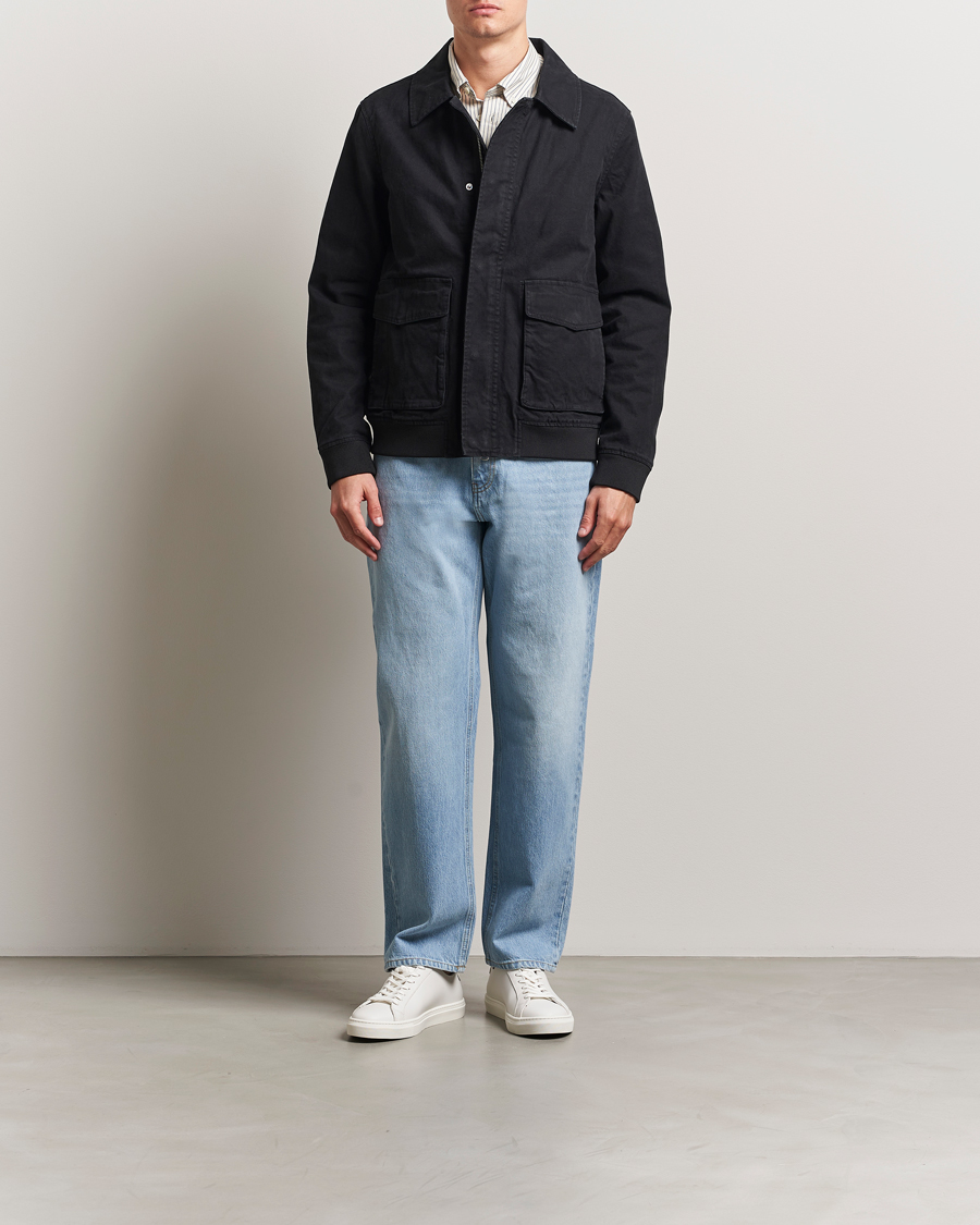 Men | Coats & Jackets | A Day's March | Bader Cotton Flight Jacket Black