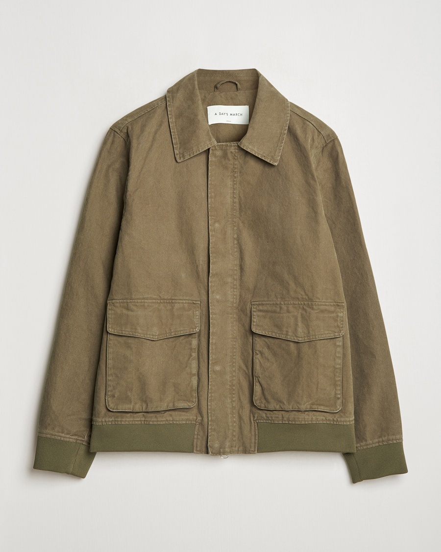 Men | Coats & Jackets | A Day's March | Bader Cotton Flight Jacket Olive