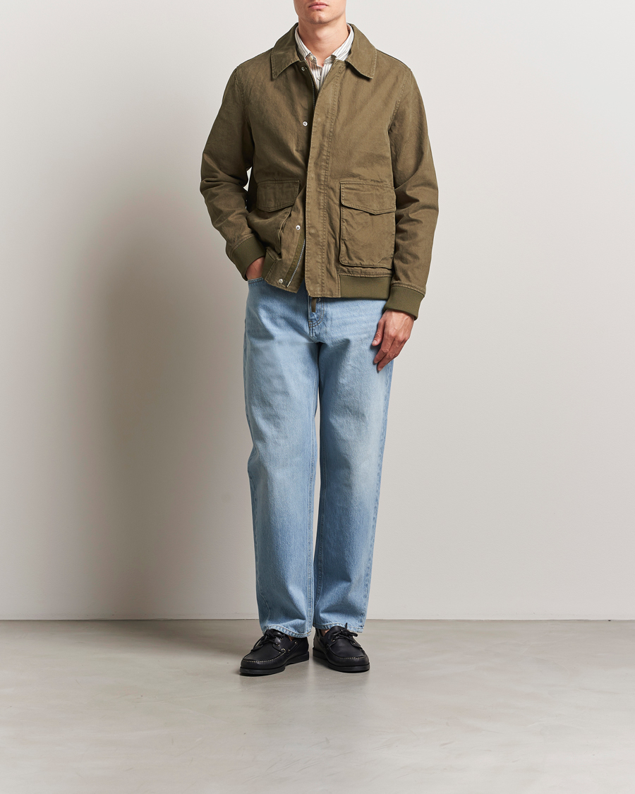 Men | Coats & Jackets | A Day's March | Bader Cotton Flight Jacket Olive