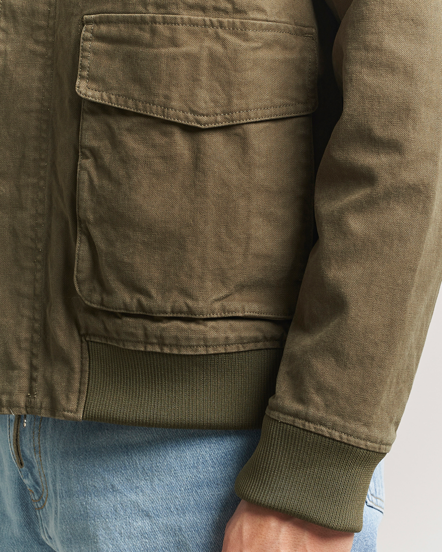 Men | Coats & Jackets | A Day's March | Bader Cotton Flight Jacket Olive