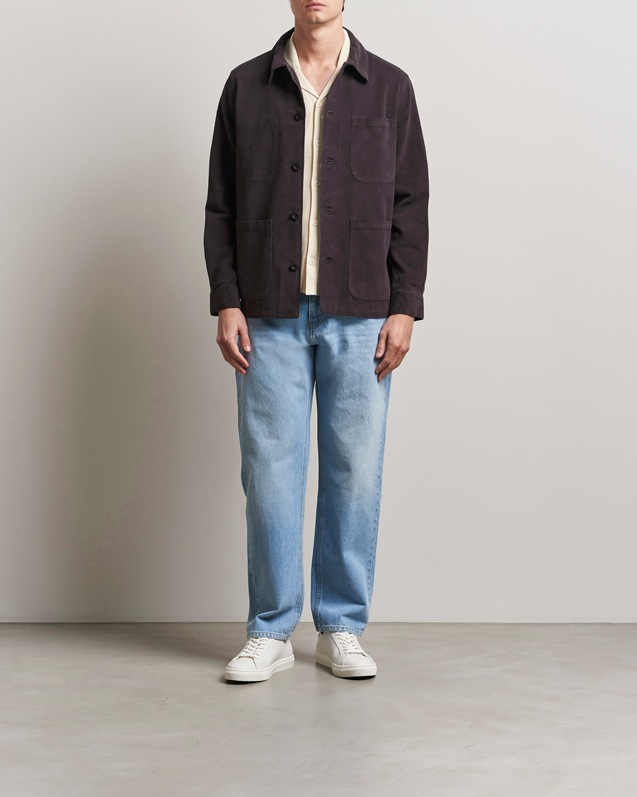 Men | Coats & Jackets | A Day's March | Algot Lyocell Overshirt Chocolate
