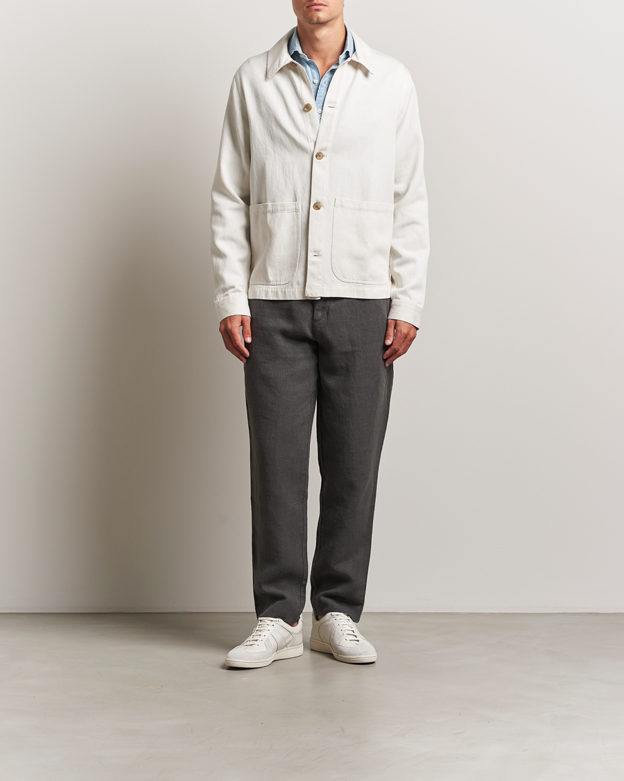 Men | Coats & Jackets | A Day's March | Imola Hemp Overshirt Ecru