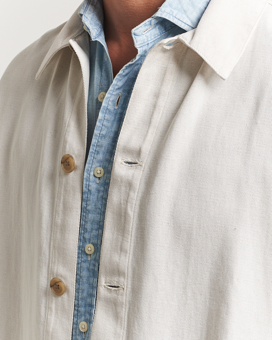 Men | Coats & Jackets | A Day's March | Imola Hemp Overshirt Ecru