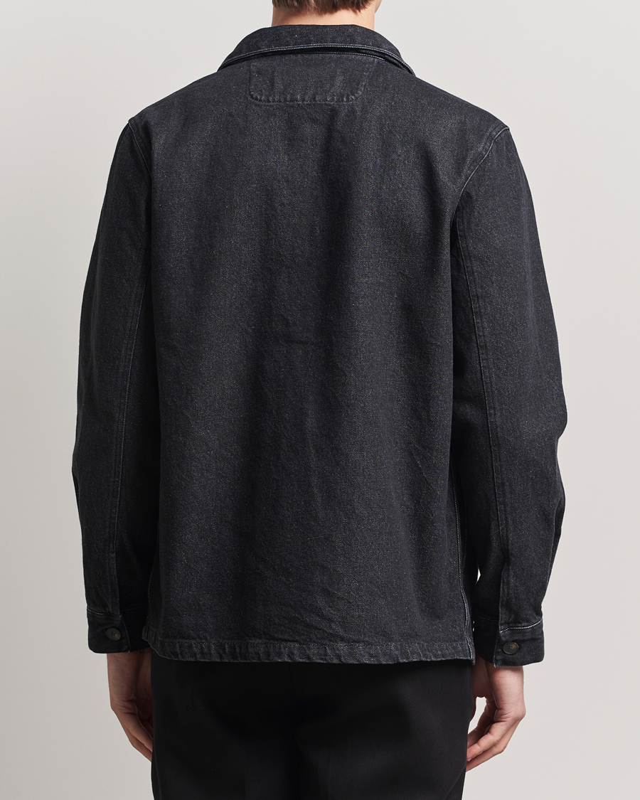 Men | Coats & Jackets | A Day's March | Algot Denim Overshirt Washed Black