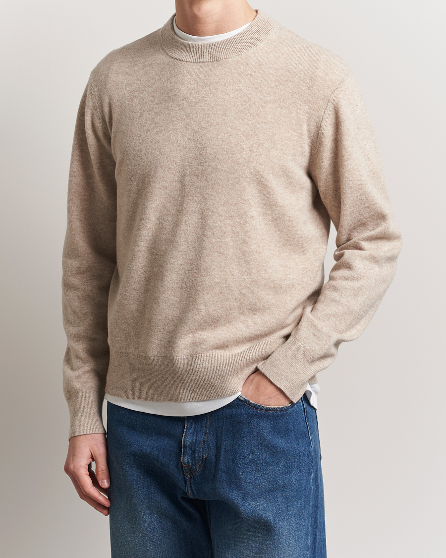 Men | Sweaters & Knitwear | A Day's March | Marlow Cashmere Blend Sweater Sand
