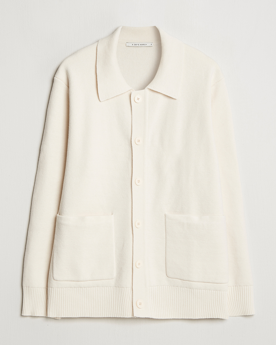 Men | Sweaters & Knitwear | A Day's March | Holt Cardigan Off White