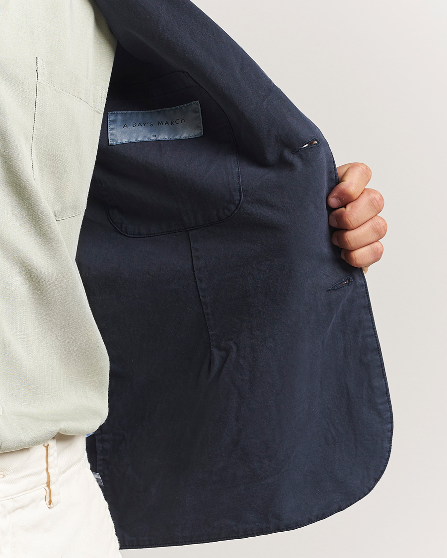 Men | Blazers | A Day's March | Mace Unconstructed Blazer Navy