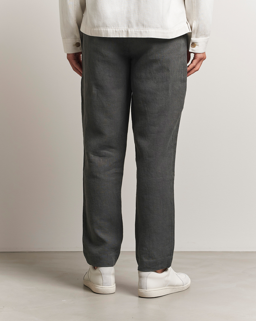 Men | Trousers | A Day's March | Madu Linen Trousers Olive