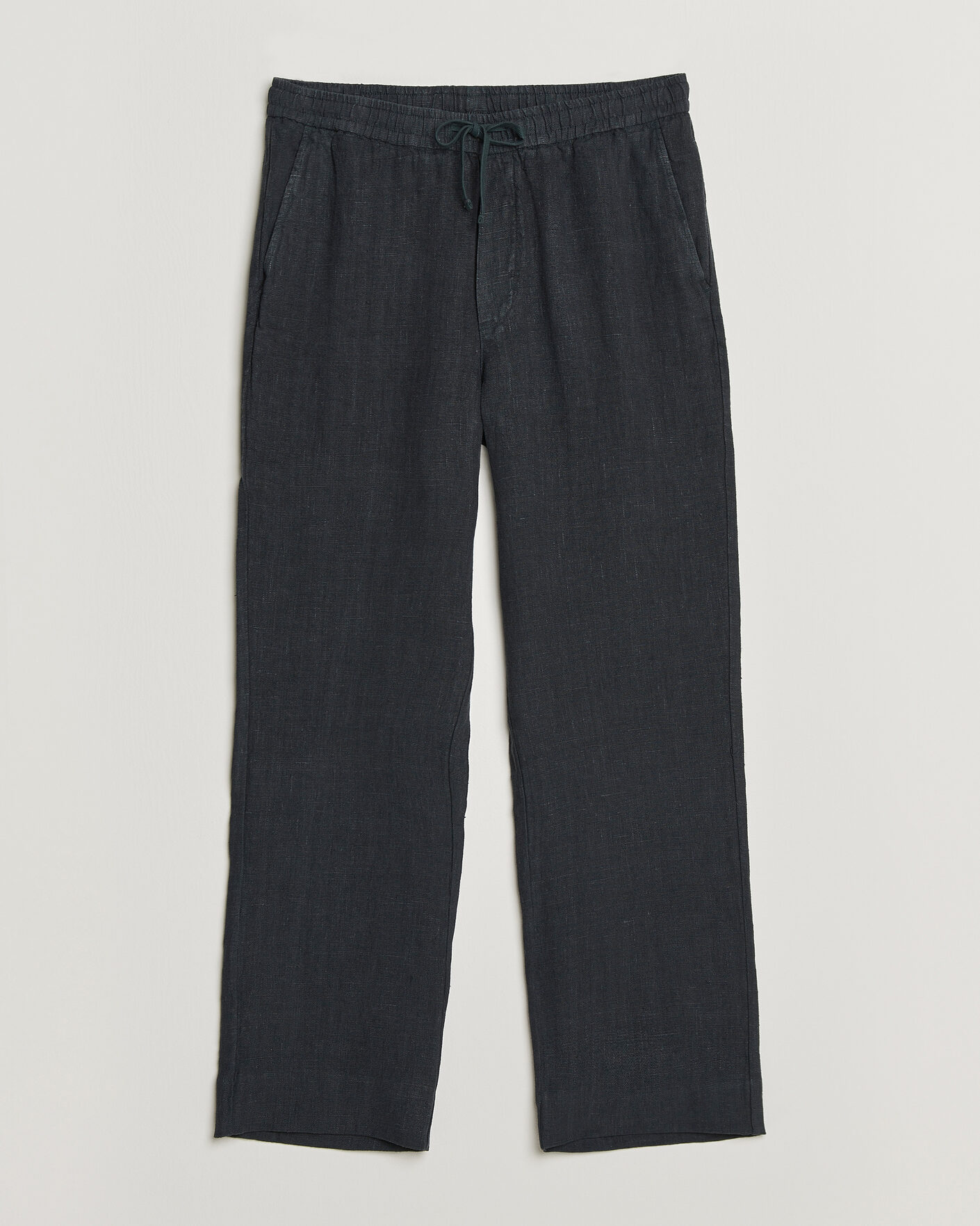 Men | Webshop news | A Day's March | Tamiat Linen Drawstring Trousers Black