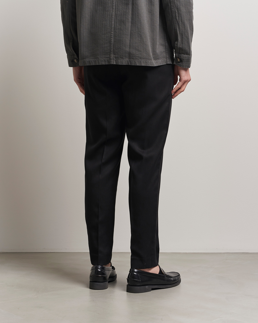Men | Trousers | A Day's March | Smart Lyocell Trousers Black