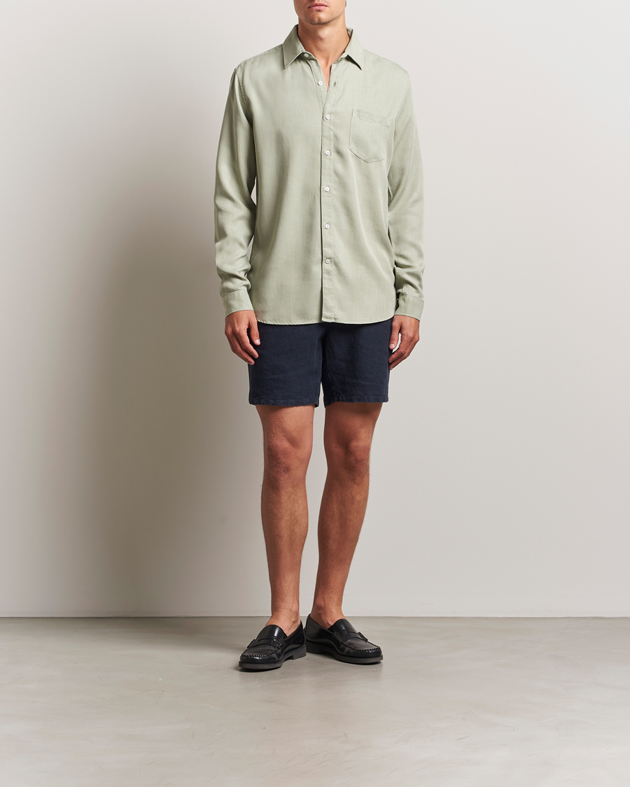 Men | Shorts | A Day's March | Ipu Linen Drawstring Shorts Navy