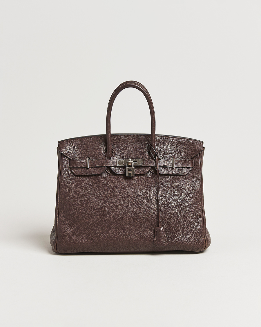 Men | Pre-Owned & Vintage Bags | Hermès Pre-Owned | Birkin 35 Taurillon Clémence Ebène