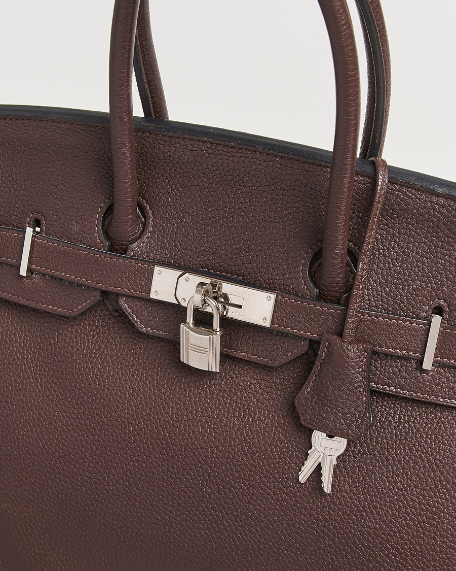 Men | Pre-Owned & Vintage Bags | Hermès Pre-Owned | Birkin 35 Taurillon Clémence Ebène