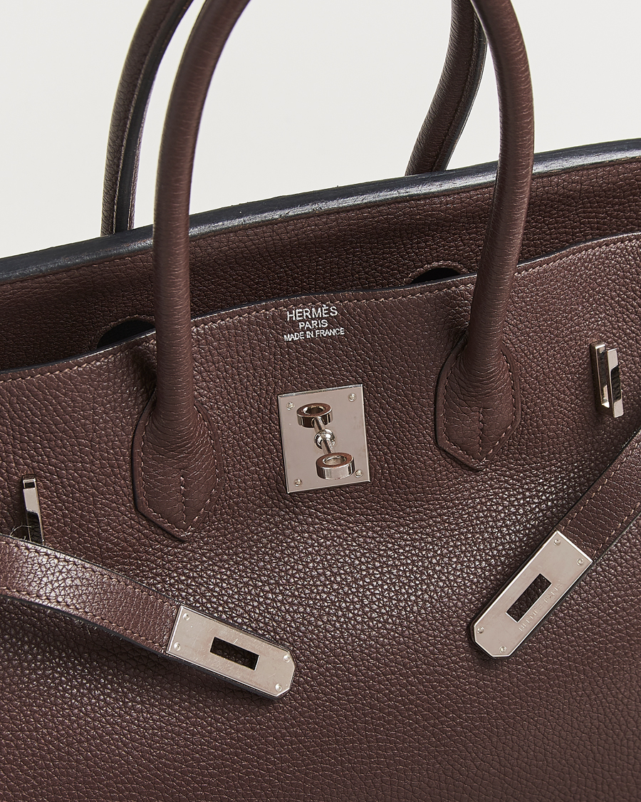 Men | Pre-Owned & Vintage Bags | Hermès Pre-Owned | Birkin 35 Taurillon Clémence Ebène
