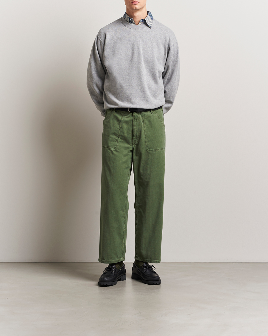 Men | Sweaters & Knitwear | BEAMS PLUS | Made In Japan Cotton Sweatshirt Grey