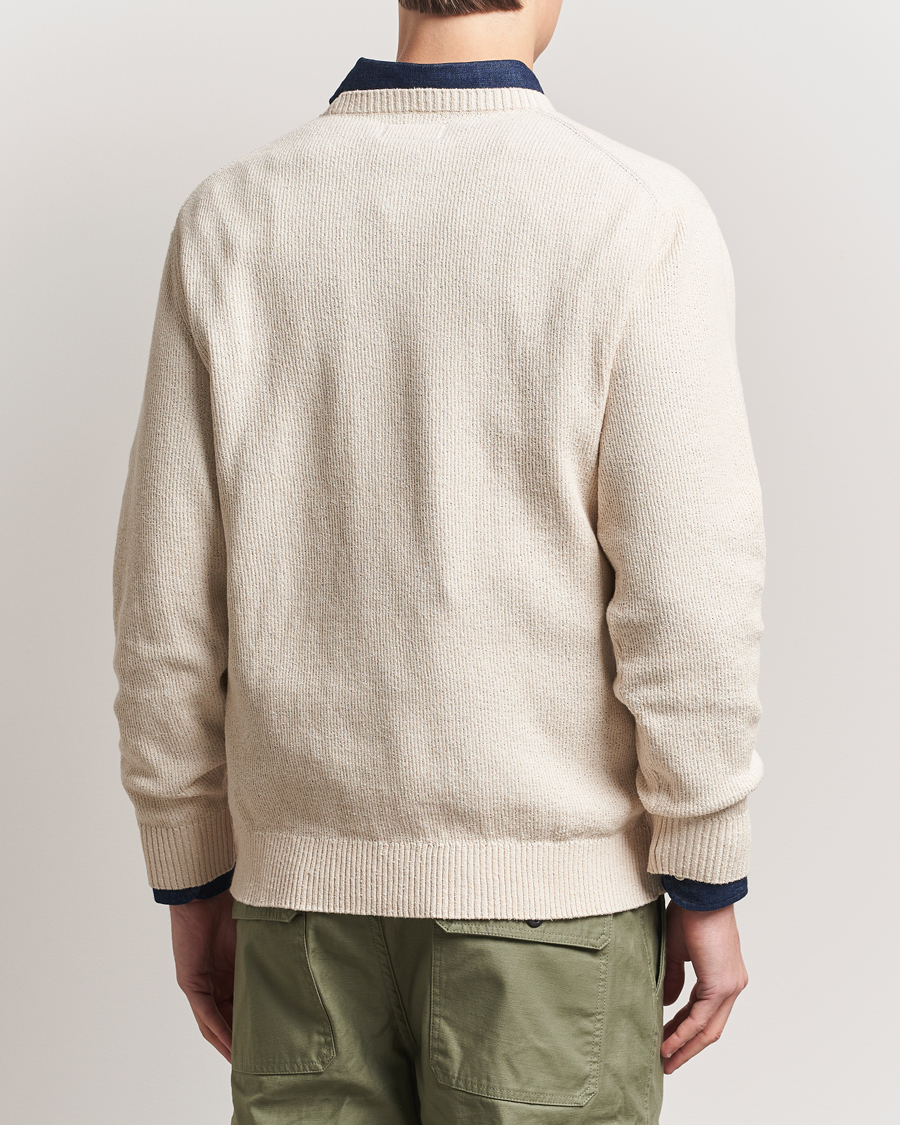 Men | Sweaters & Knitwear | BEAMS PLUS | Cotton Rib Crewneck Beige