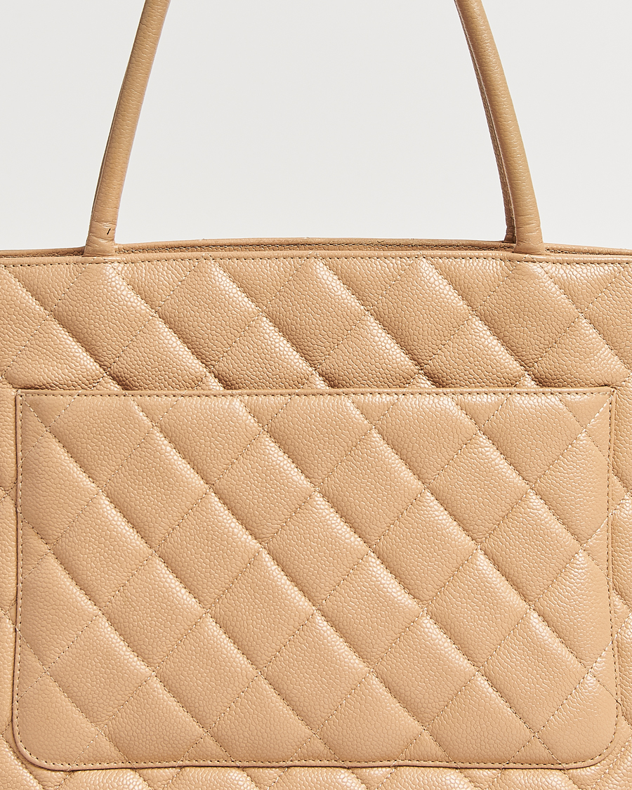 Men | Gifts for Her | Chanel Pre-Owned | Medallion Tote Bag Caviar Beige